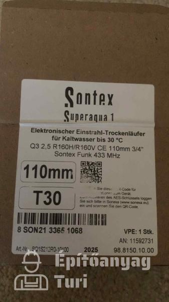 ❄️ Sontex Superaqua 1 T30 – Hidegvíz mérő