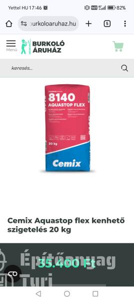 Aquastop flex kenhető szigetelés